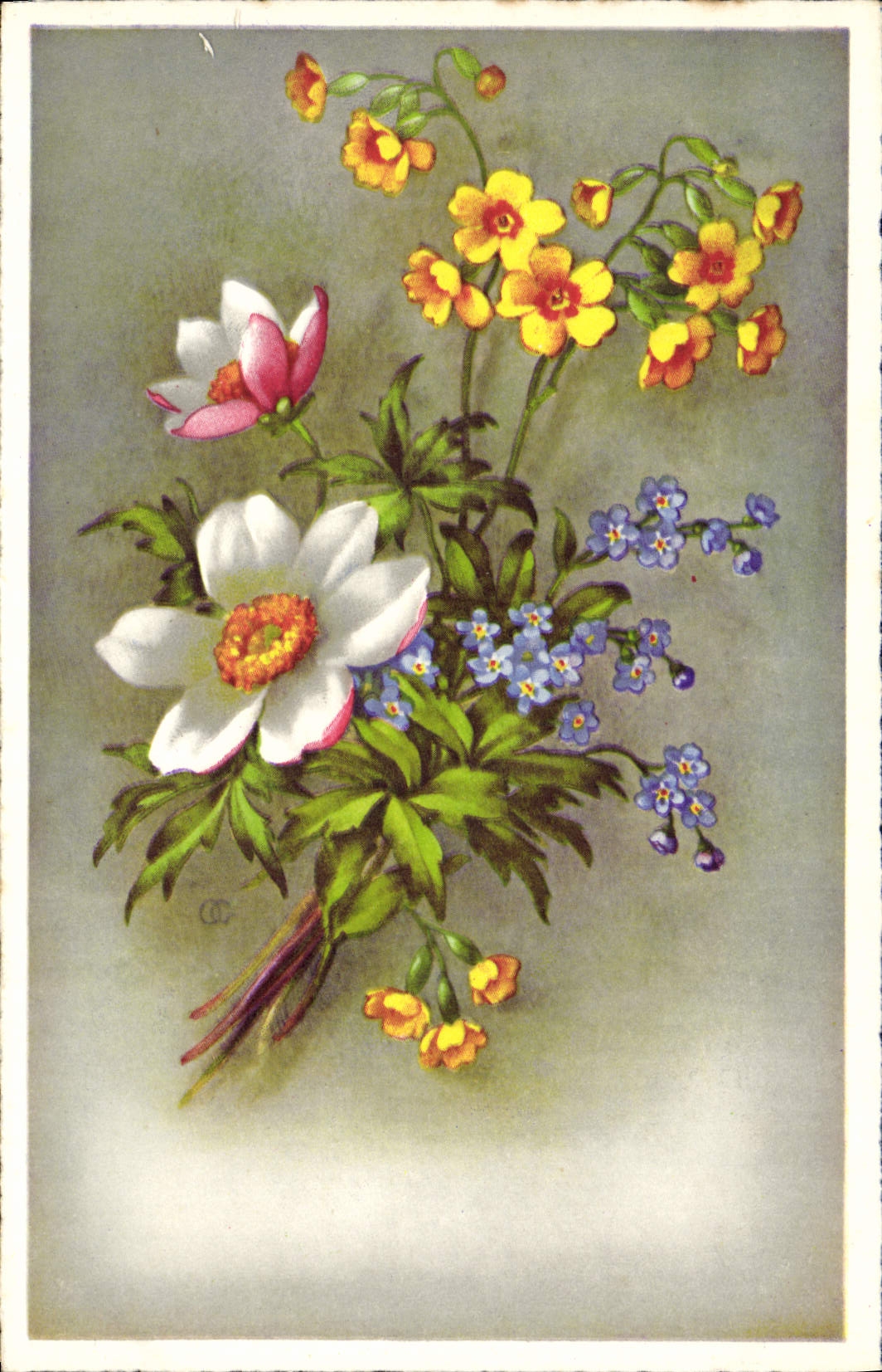 CPA Fantaisie Fleurs