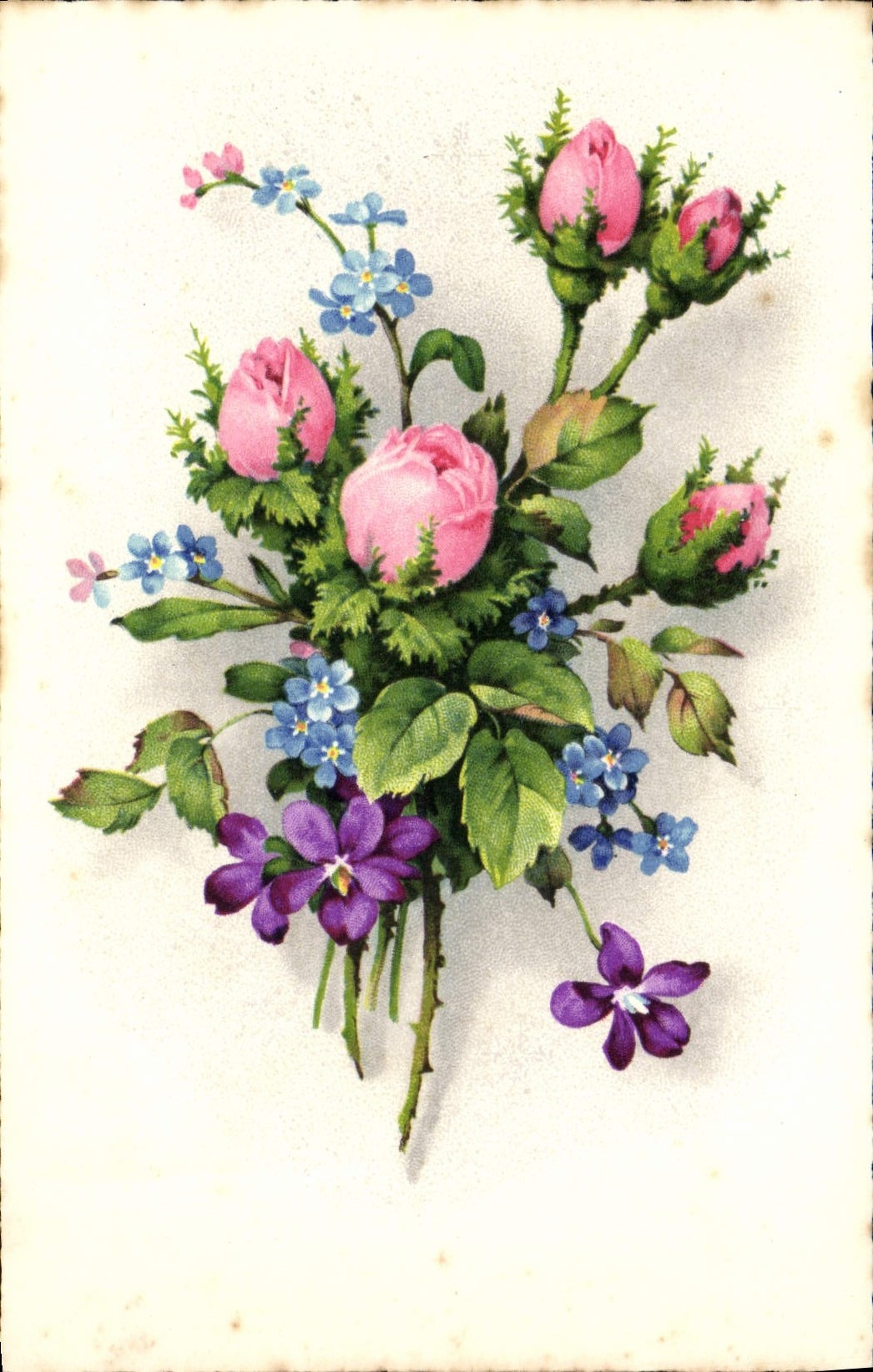 CPA Fantaisie Fleurs