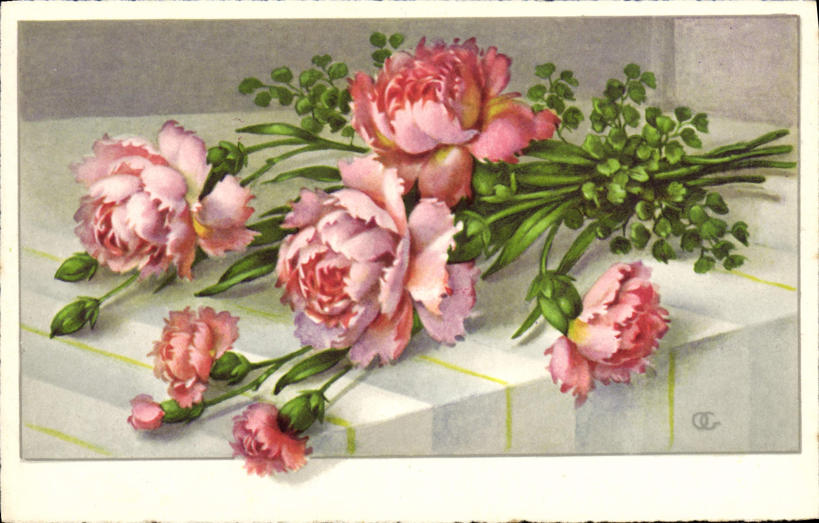 CPA Fantaisie Fleurs