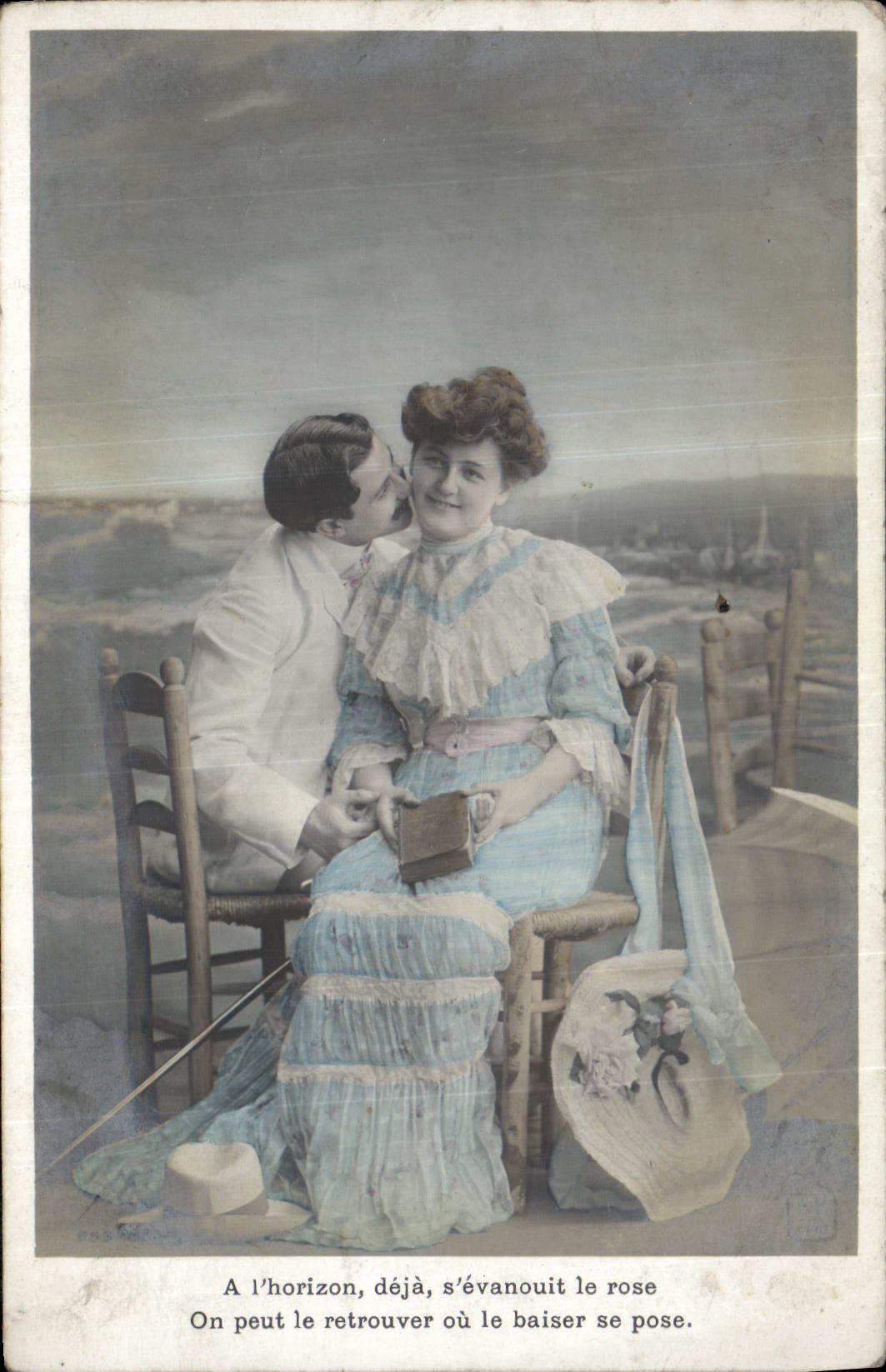 VINTAGE POSTCARD Fantasy Woman with her book