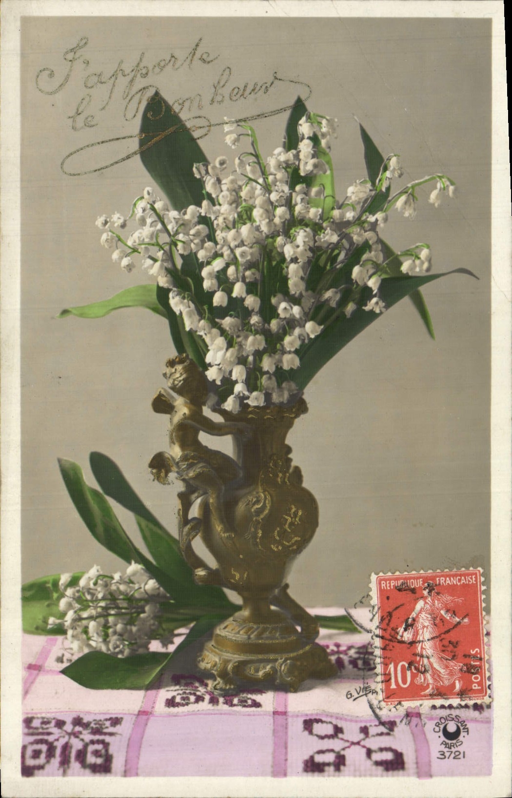 CPA Fantaisie Fleurs Muguet