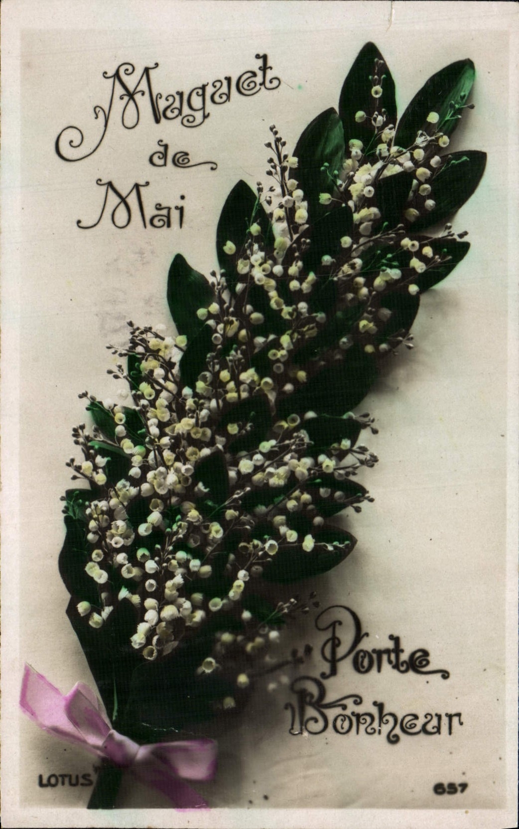 CPA Fantaisie Fleurs Muguet