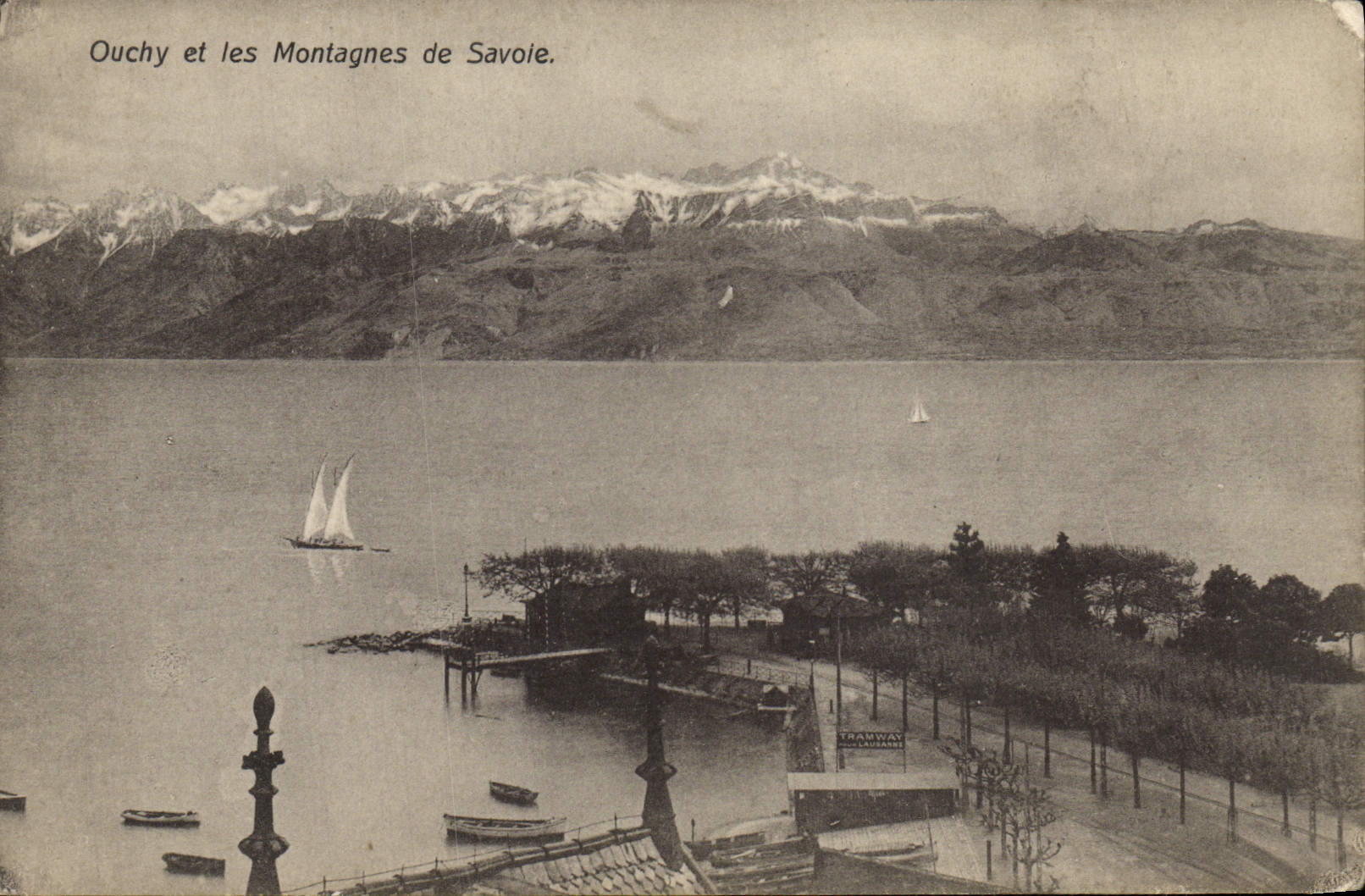 CPA Ouchy Et Les Montagnes De Savoie