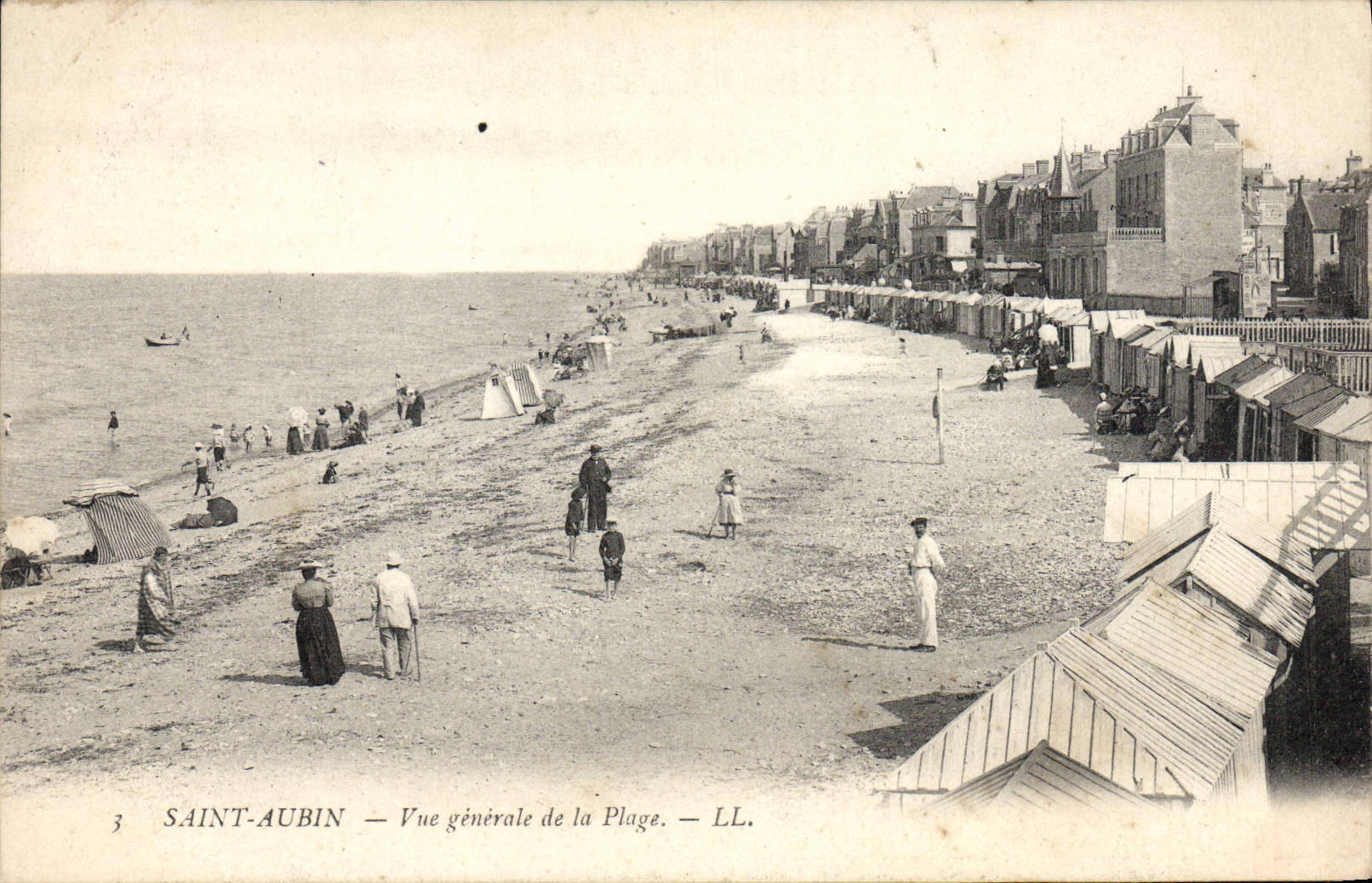 VINTAGE POSTCARD Holy Aubin View Of the Beach