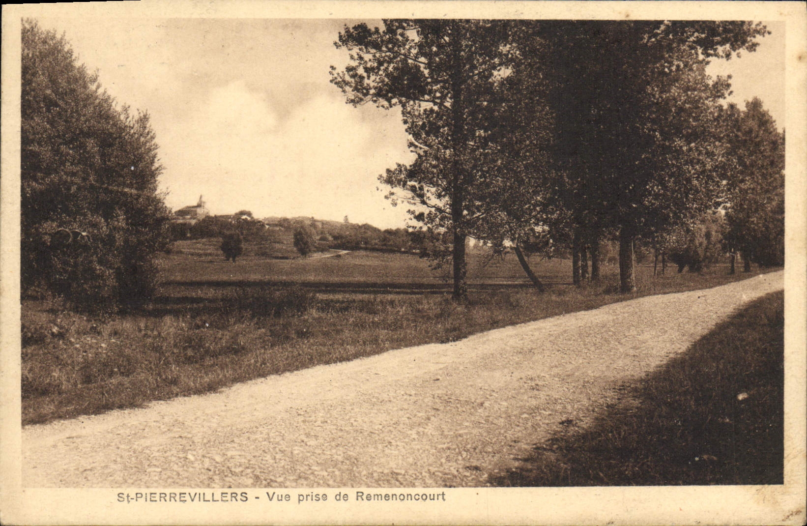 VINTAGE POSTCARD St Pierrevillers Seen from De Remenoncourt seal Longuyon Militaria Warehouse