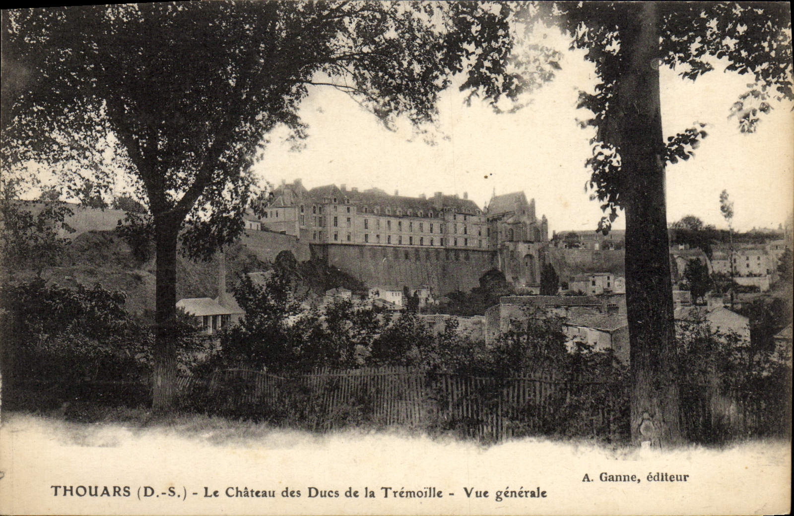 VINTAGE POSTCARD Thouars the Castle Of the Dukes Of Tremoille View