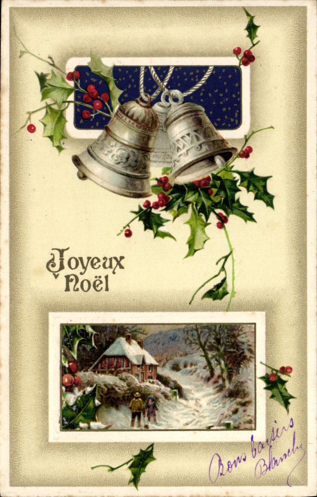 CPA Fantaisie Noel Cloches 