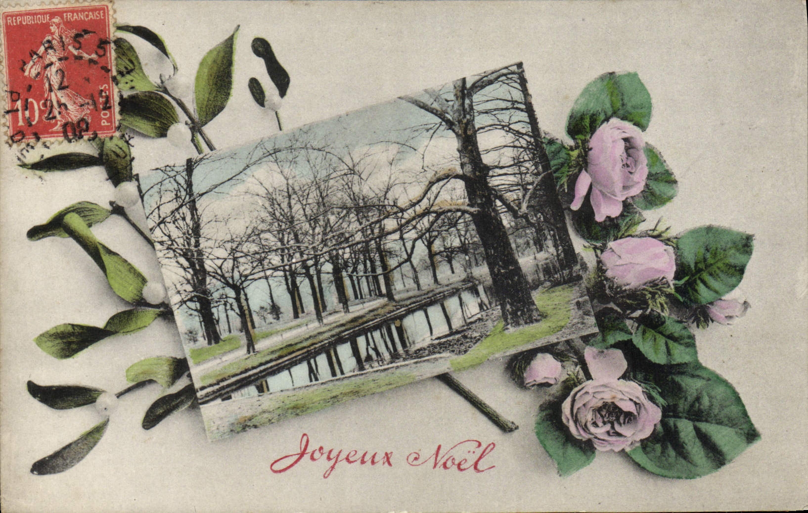 VINTAGE POSTCARD Fantasy Christmas Trees