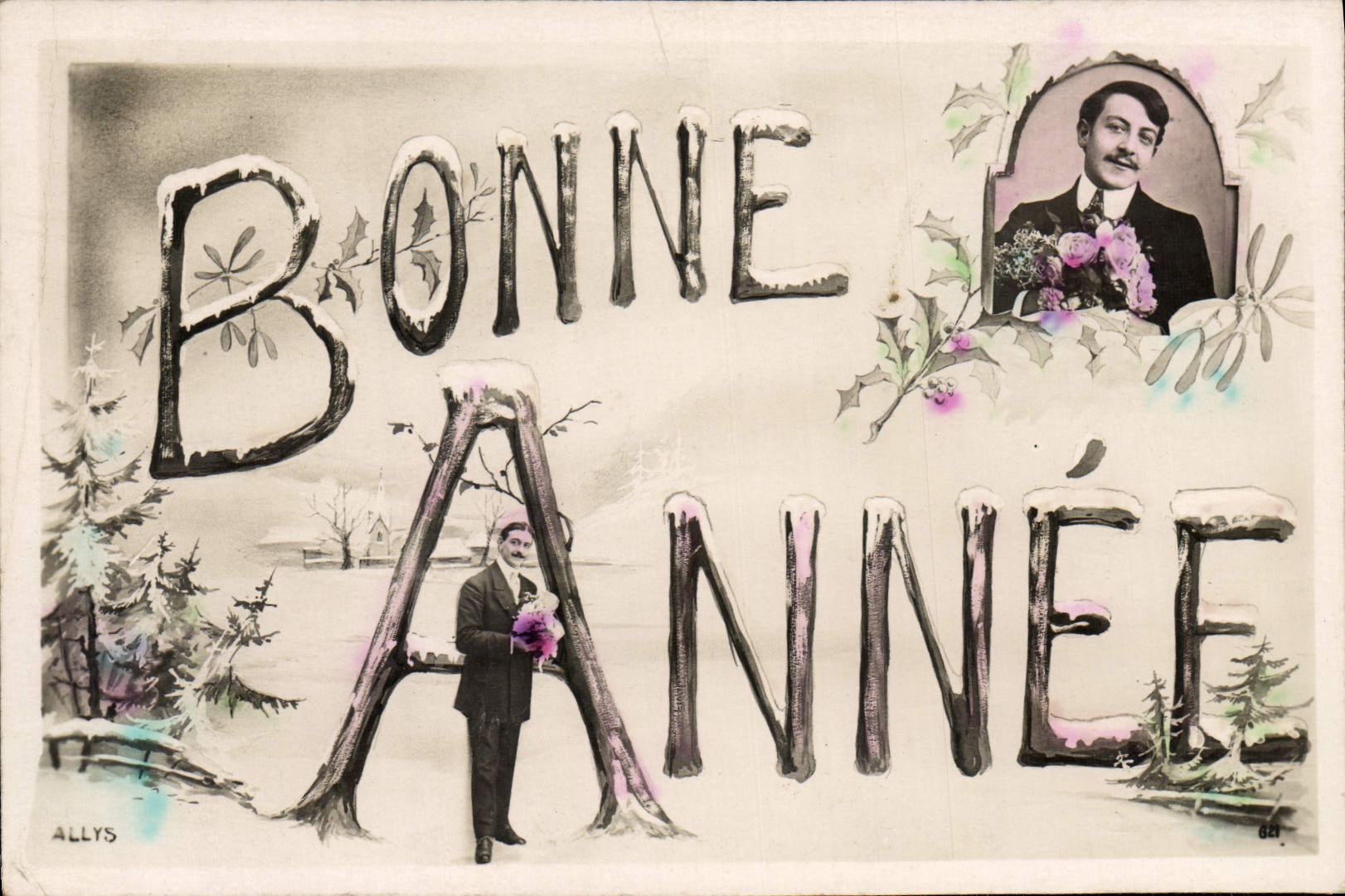 CPA Fantaisie Bonne annee