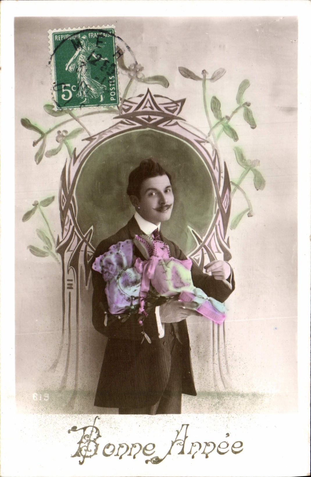 CPA Fantaisie Homme Bonne Annee