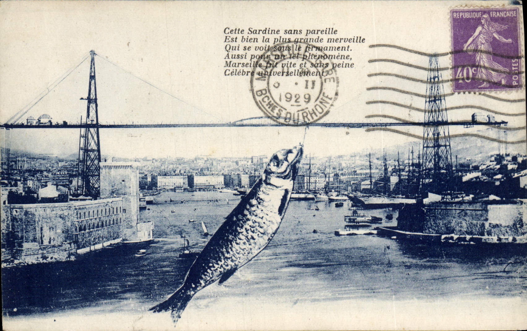 CPA Marseille Sardine Poisson