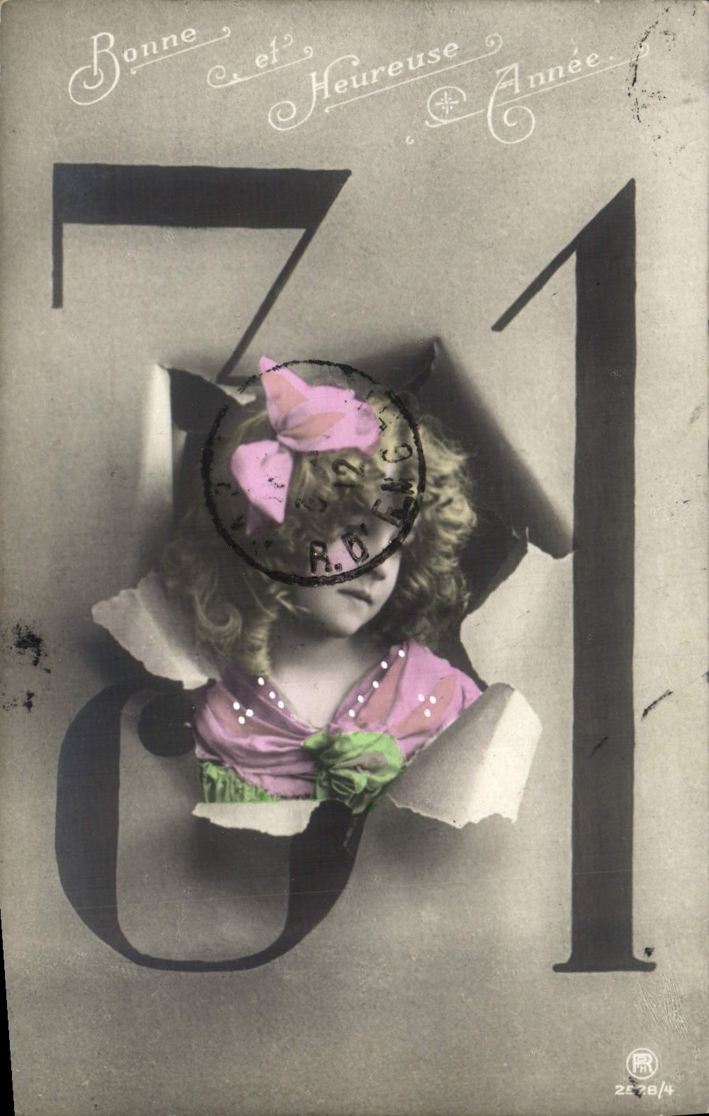 VINTAGE POSTCARD Fantasy Child Good Happy Year