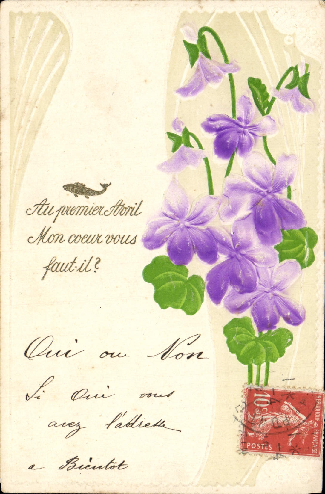 CPA Fantaisie Fleurs
