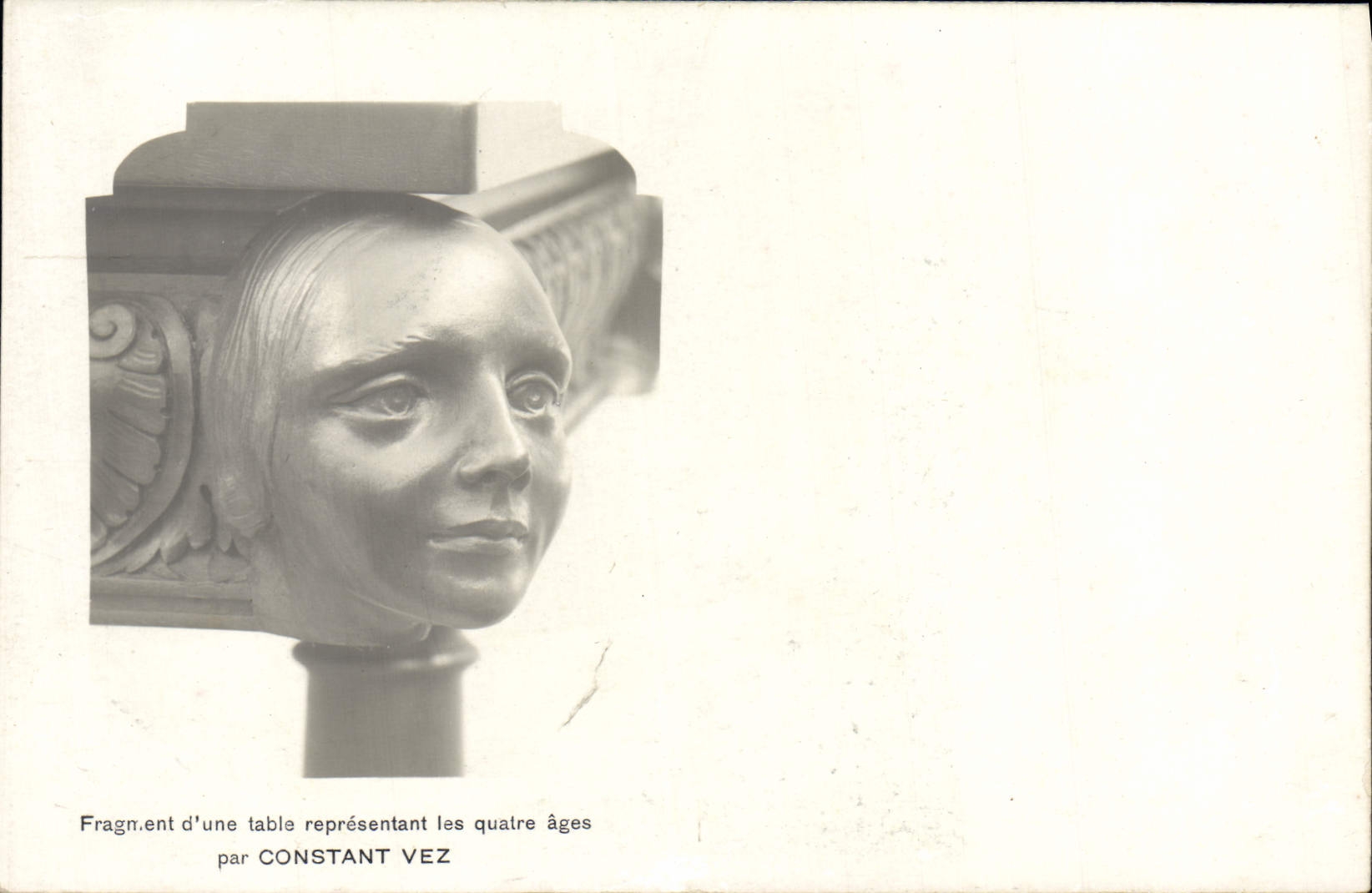 VINTAGE POSTCARD Fragnent Of a Table Representing the Four Old ones By Constant Vez