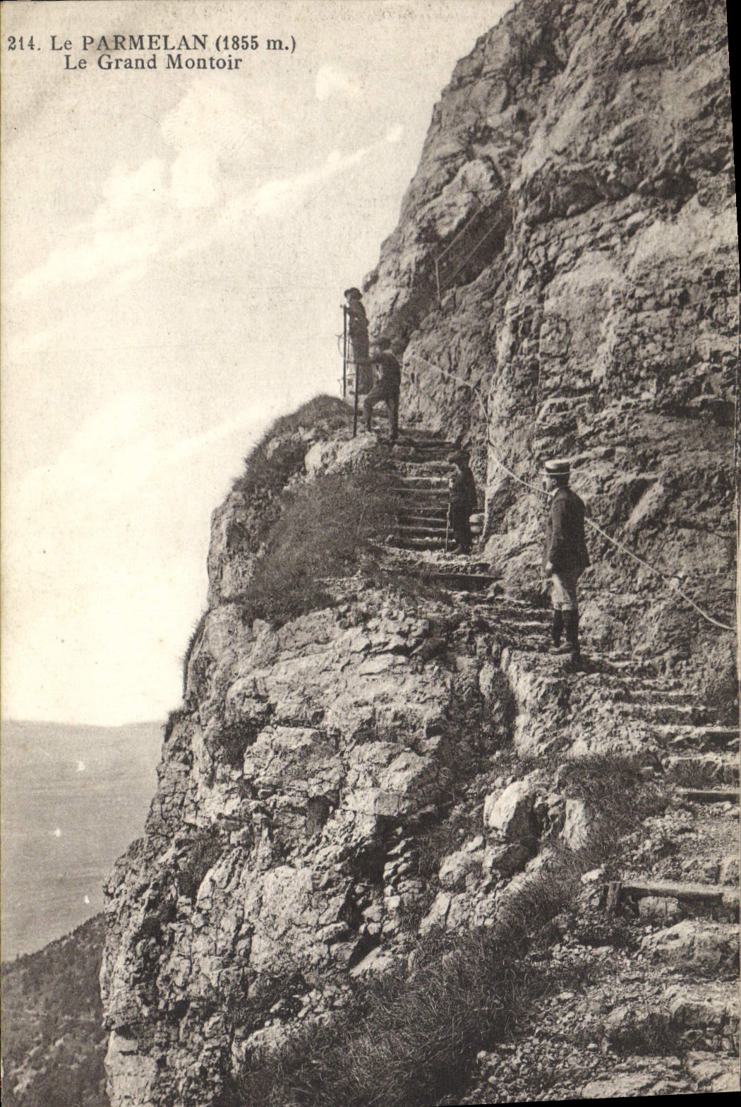 VINTAGE POSTCARD Parmelan the Large Mounting block