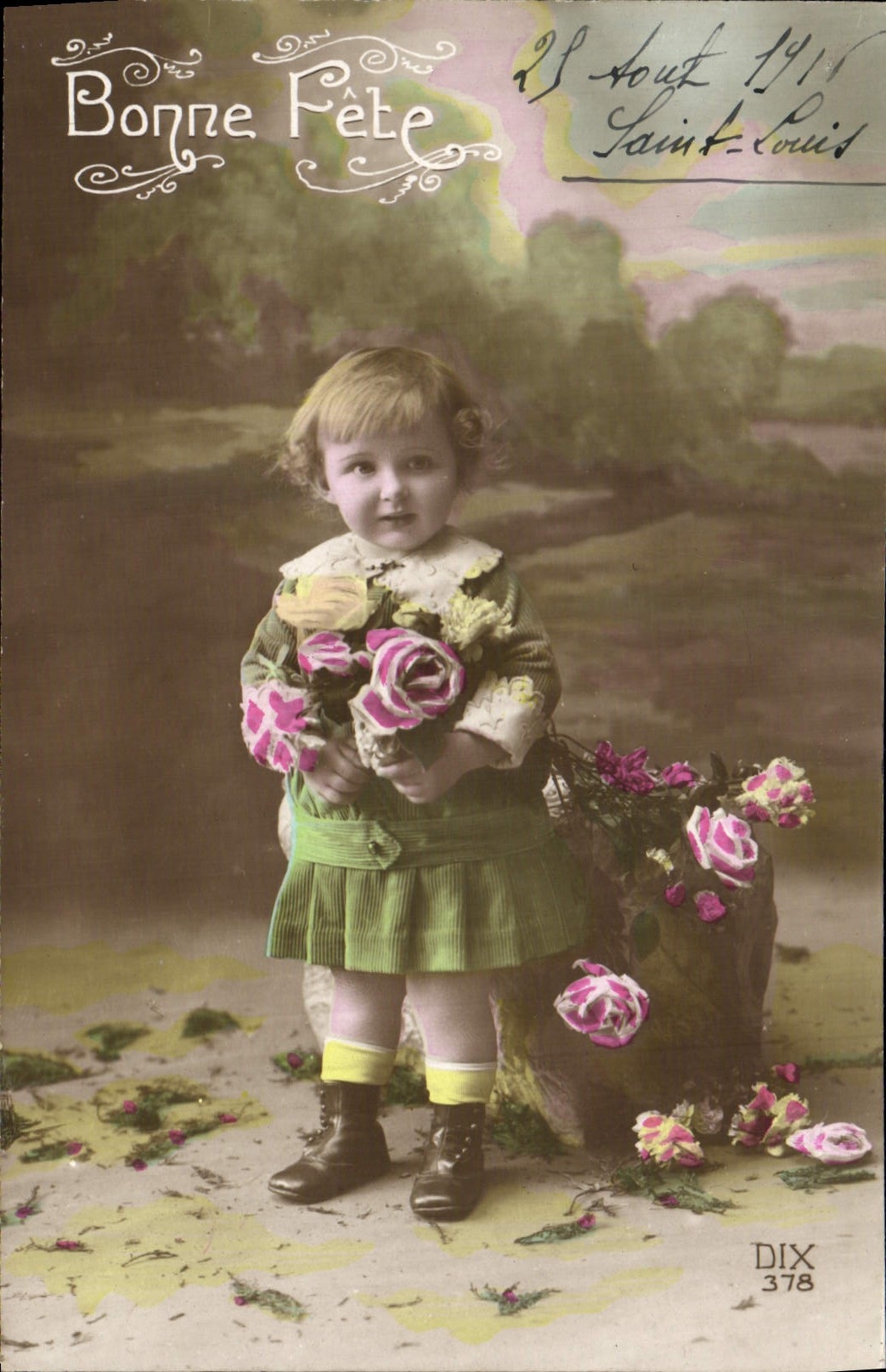 CPA Fantaisie Enfant Bebe Bonne Fete 