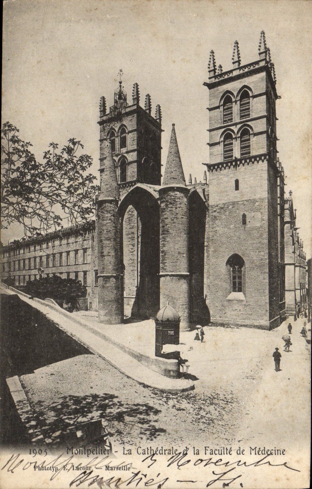 VINTAGE POSTCARD Montpellier the Cathedral and Facuite de Medecine