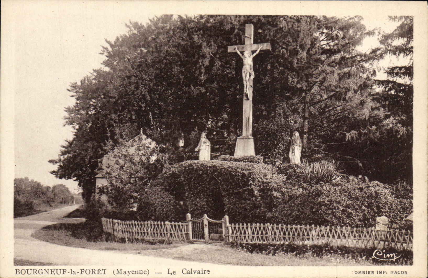 CPA Bourgneuf la Foret Le Calvaire 
