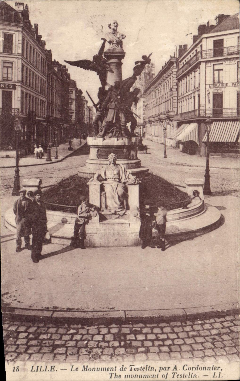 VINTAGE POSTCARD Lilie the Monument of Testelin by has Shoe-maker