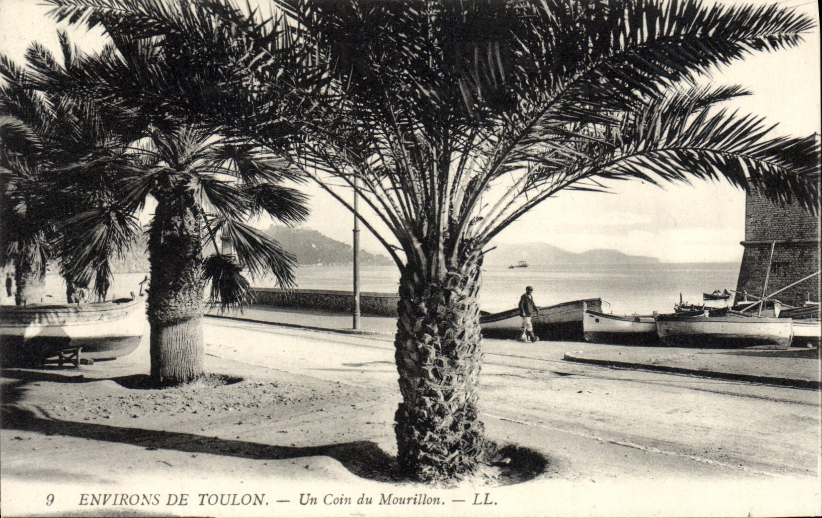 Alrededores de la POSTAL de la VENDIMIA de Toulon una esquina de Mourillon