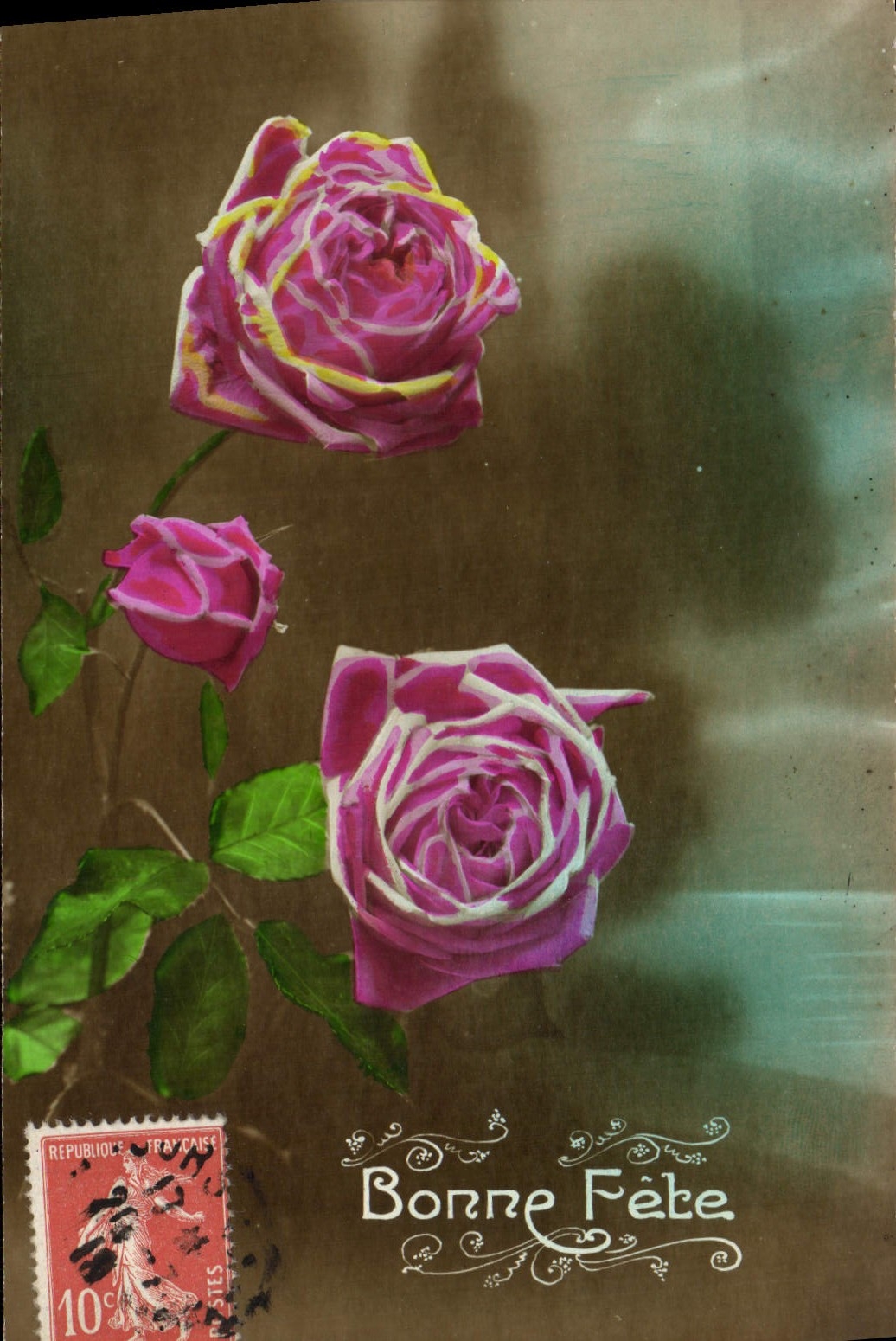 CPA Fantaisie Fleurs Bonne Fete 