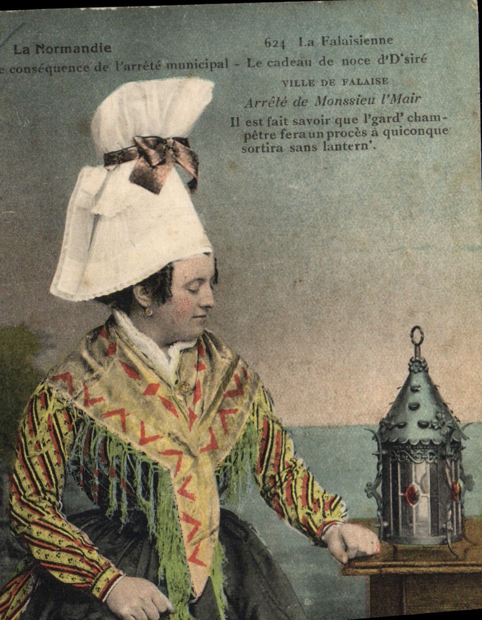CPA La Falaisienne Le cadeau de noce Mariage Folklore Normandie 