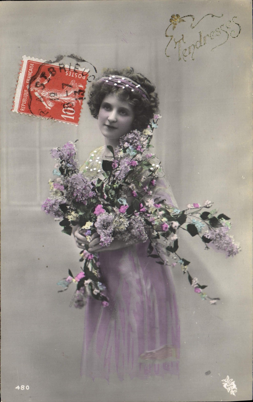 VINTAGE POSTCARD Fantasy Woman Tendernesses