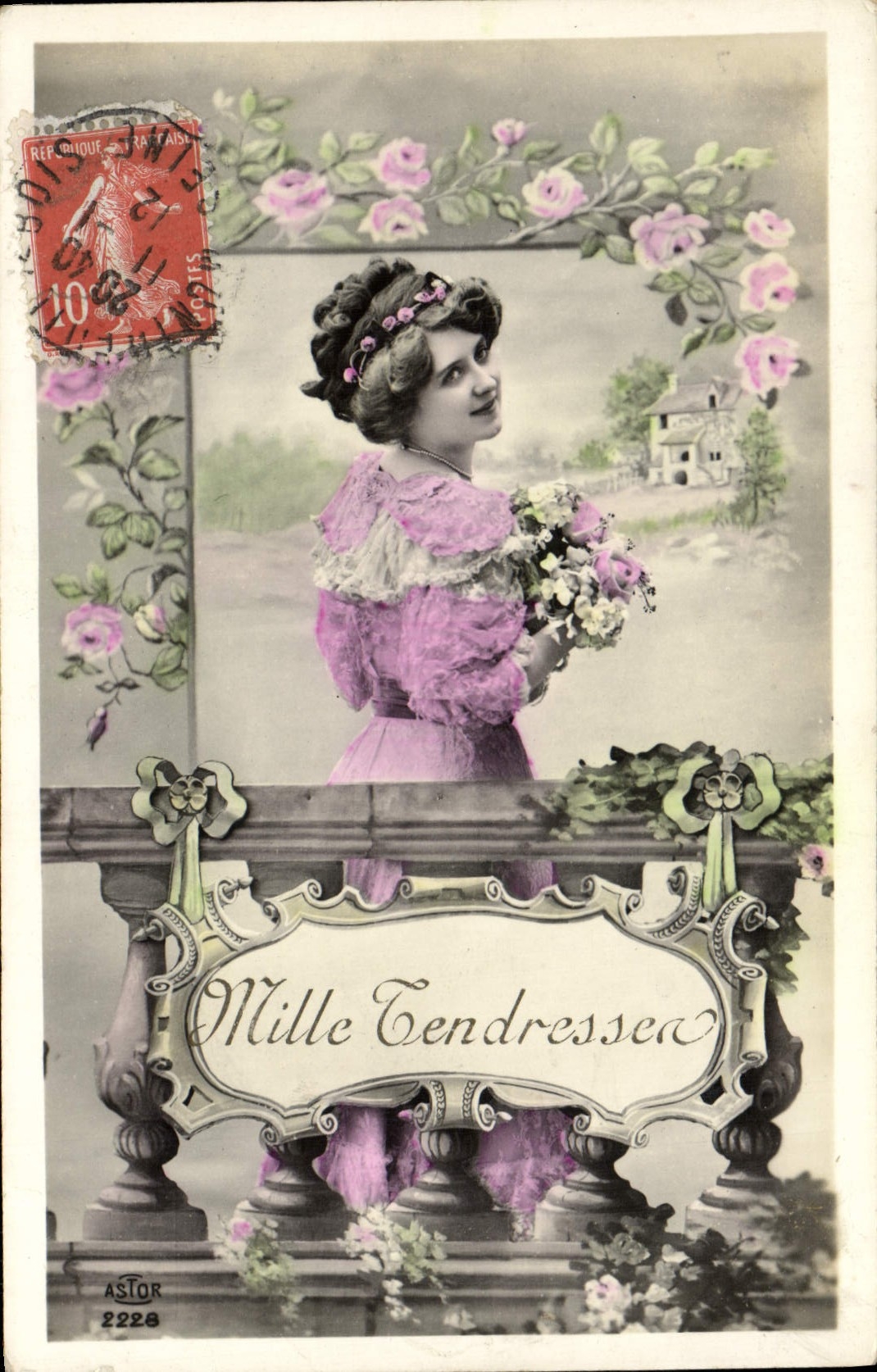 VINTAGE POSTCARD Fantasy Woman Thousand Tendernesses