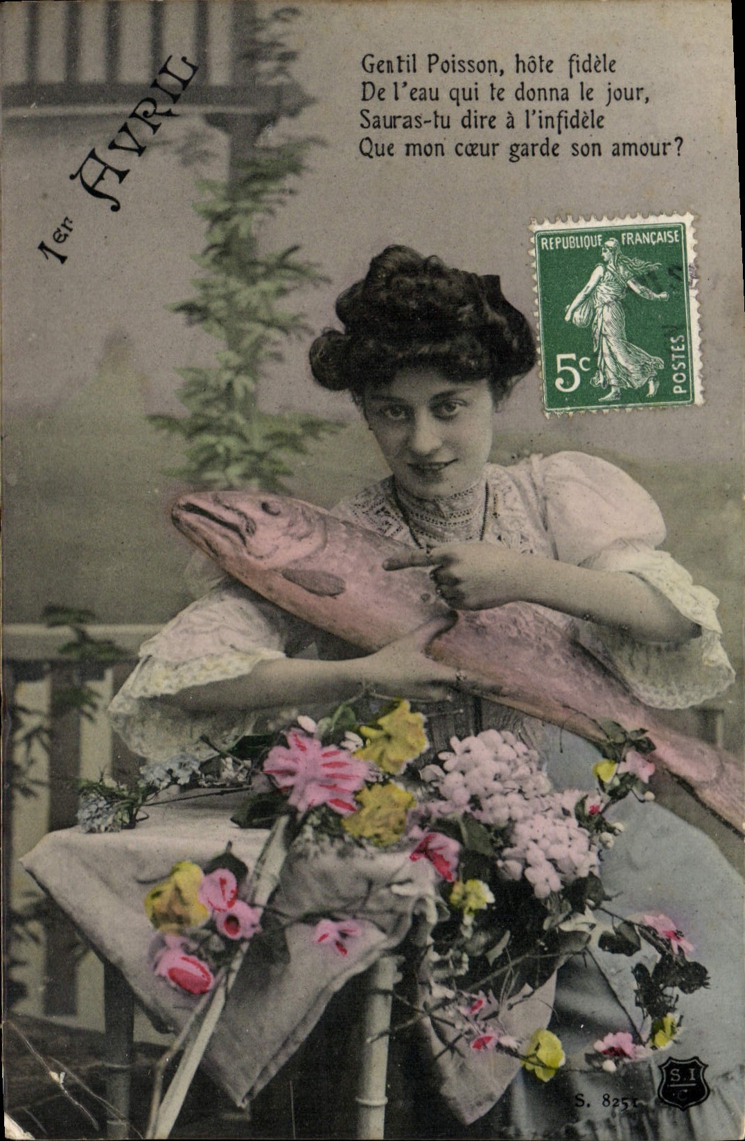 VINTAGE POSTCARD Fantasy Woman 1e April