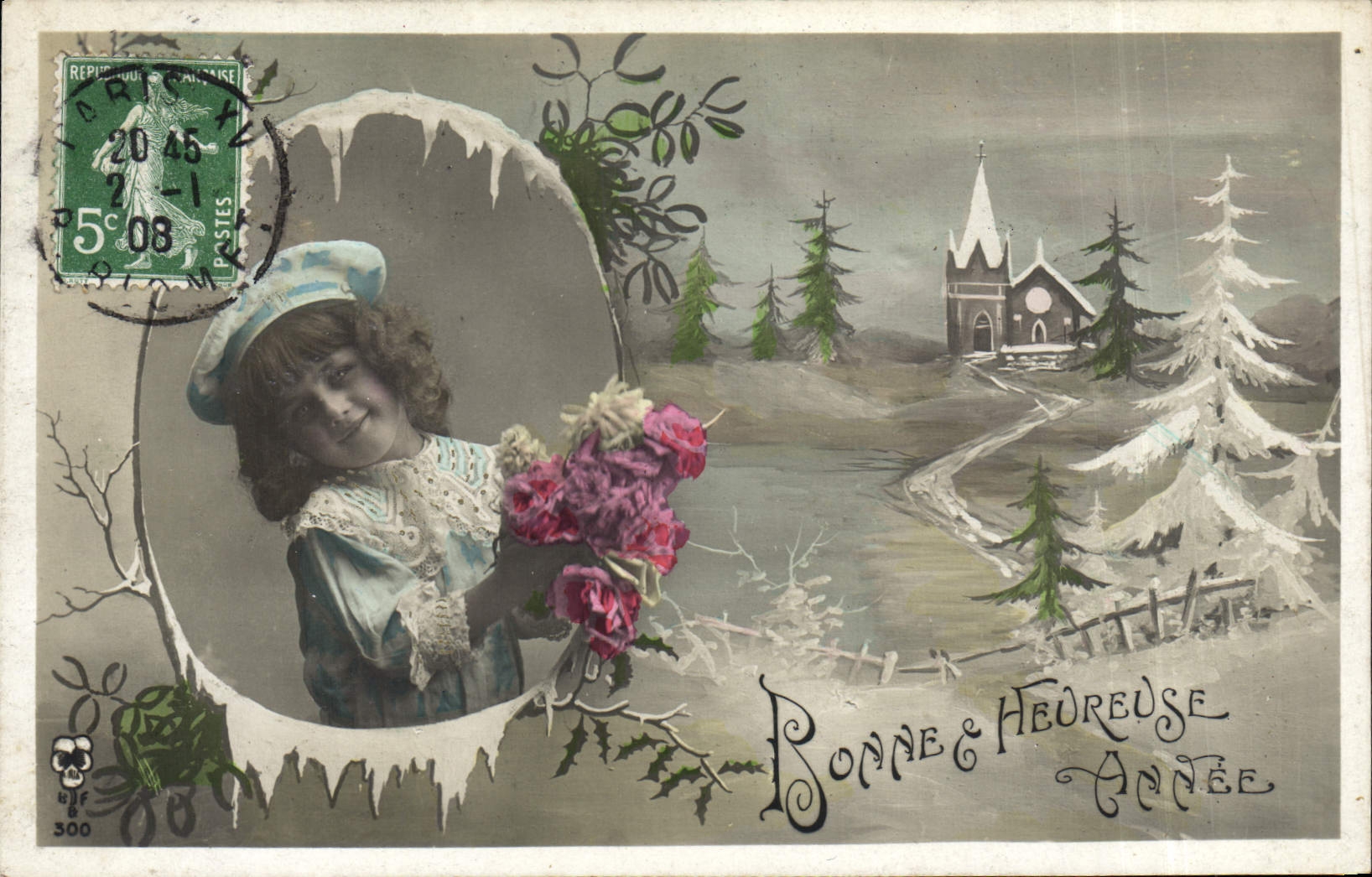 CPA Fantaisie Enfant Bonne Heureuse Annee