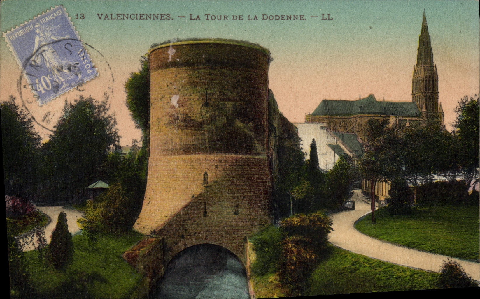 VINTAGE POSTCARD Valencian the Tower of Dodenne