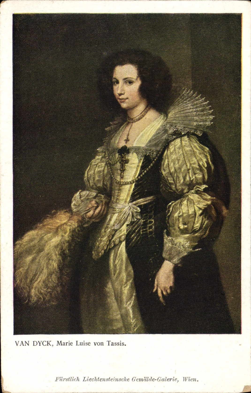VINTAGE POSTCARD Van Dyck Marie Shines vou Tassis