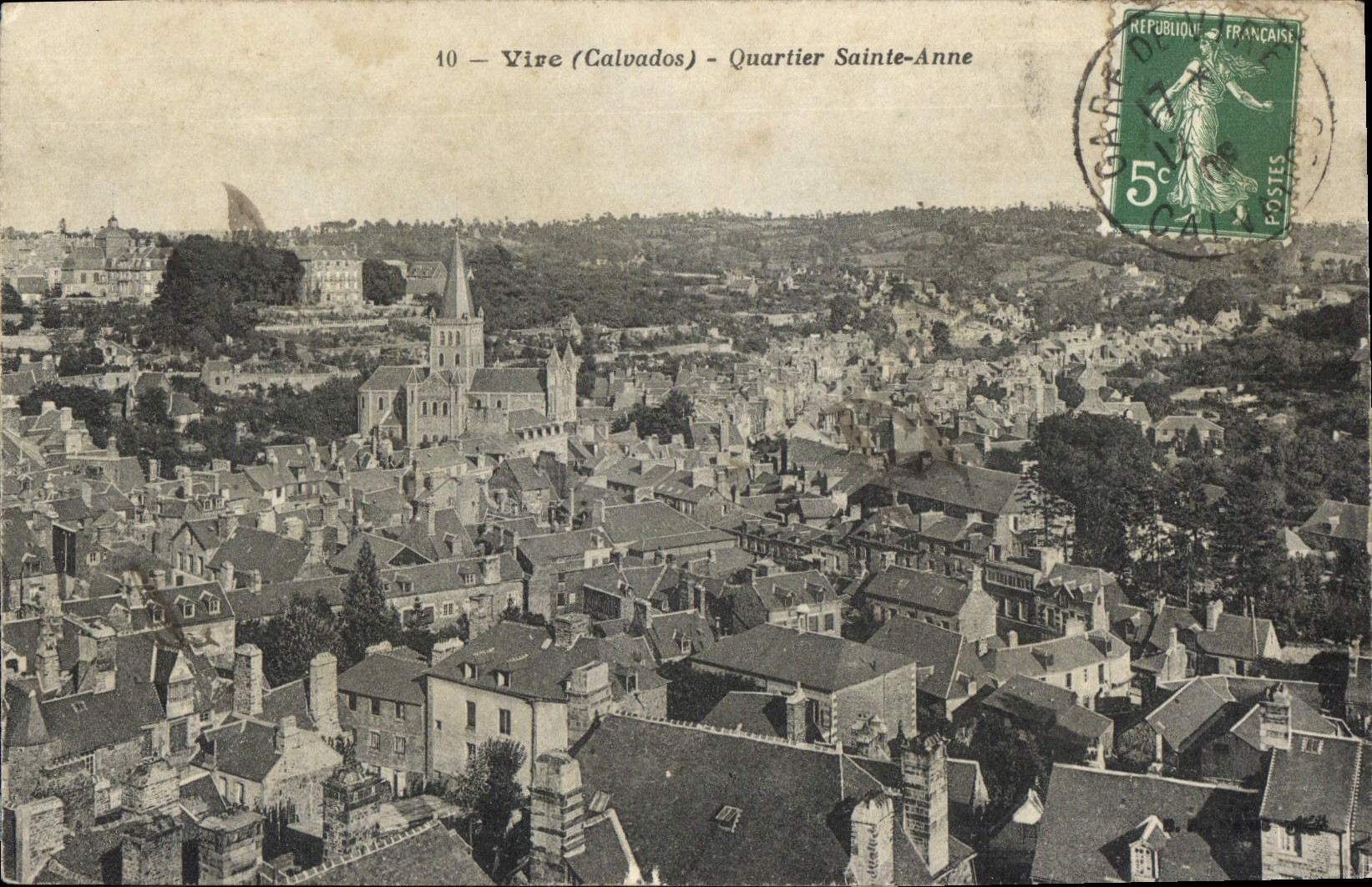 VINTAGE POSTCARD District Sainte Anne Transfers