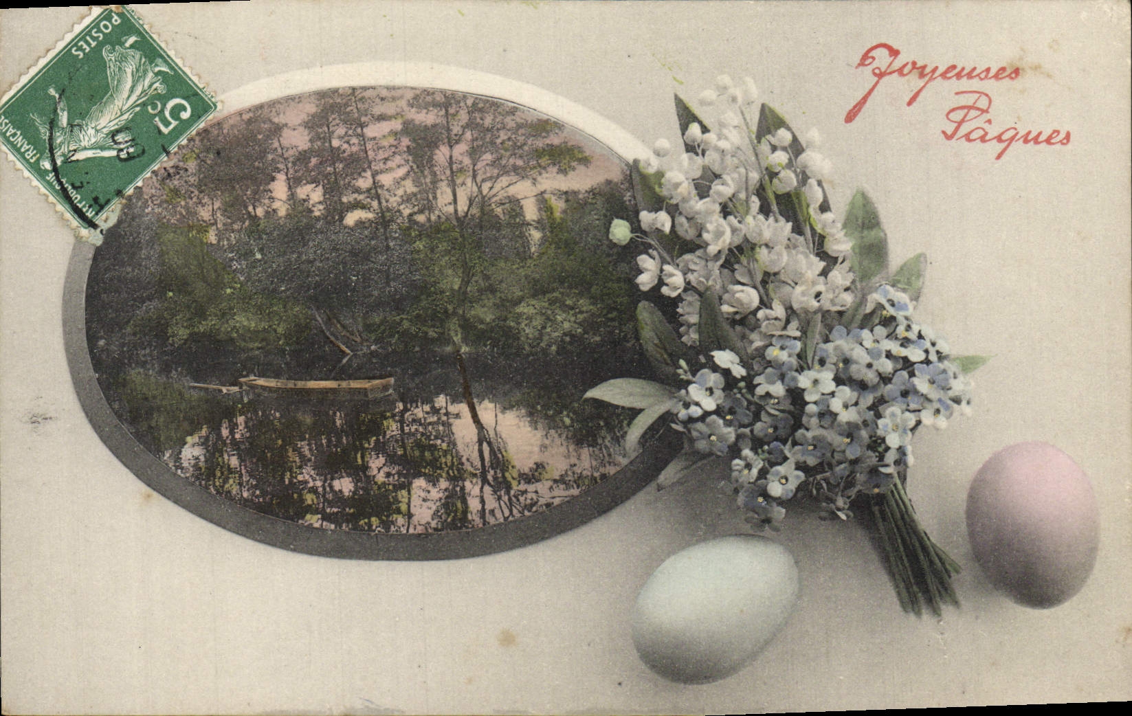 VINTAGE POSTCARD Fantasy Merry Easter