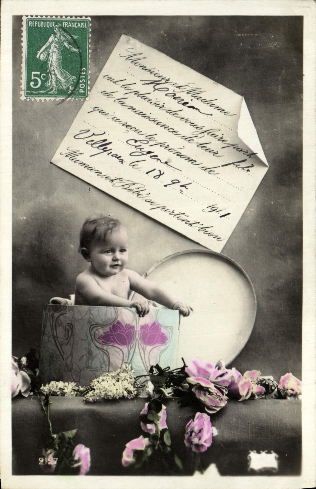 CPA Fantaisie Enfant Bebe Bonne Annee