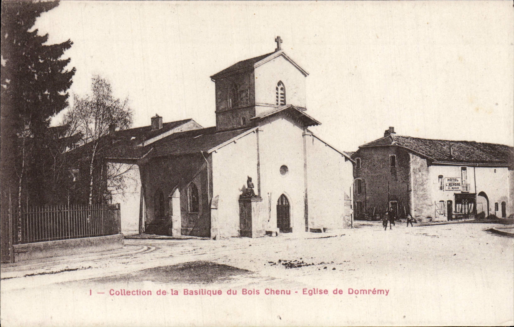 Colección de la POSTAL de la VENDIMIA de Baslique de la iglesia de madera de madera de Chenu Chenu de Domremy