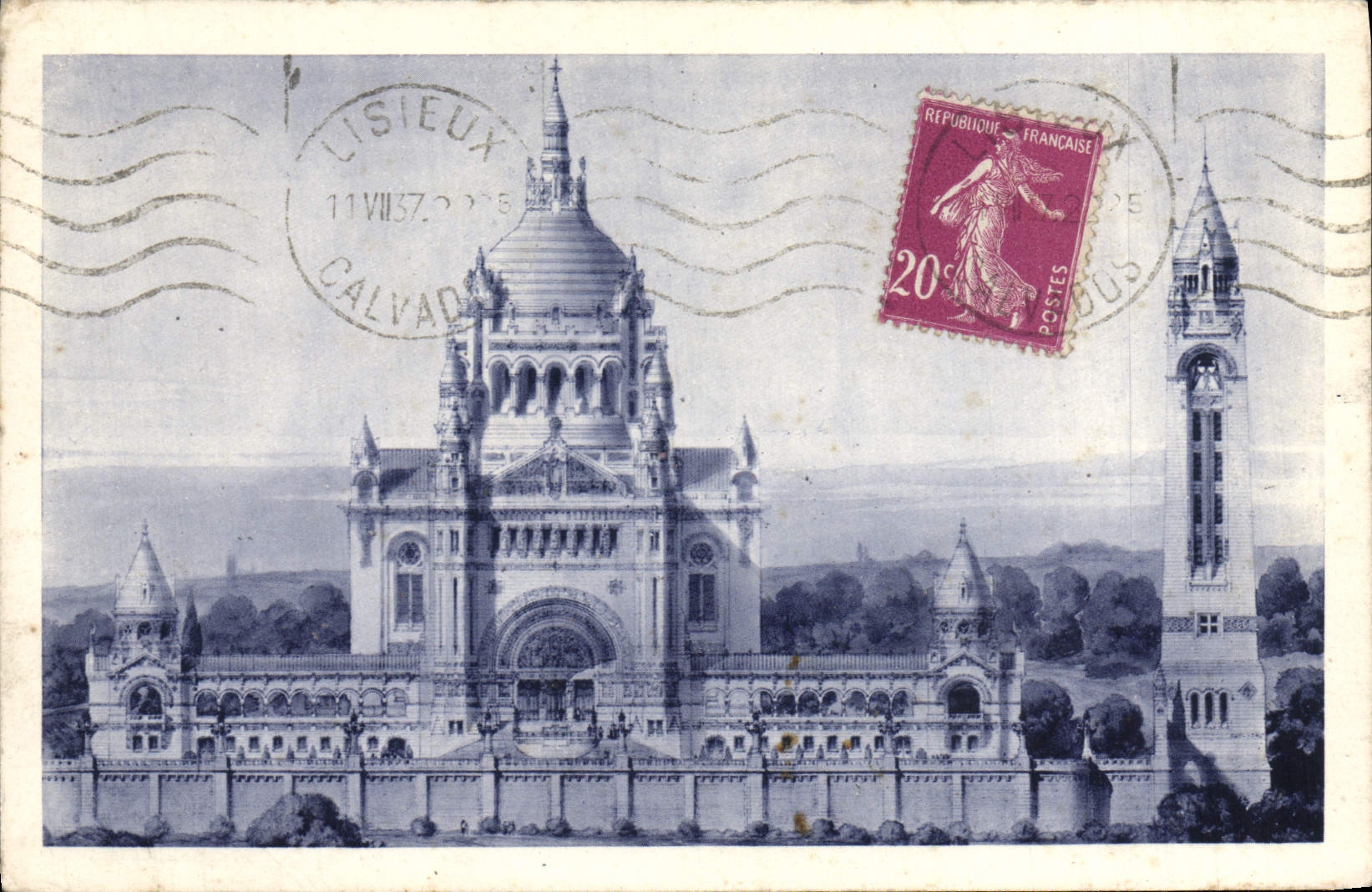 CPA Basilique de Lisieux Vue generale du projet