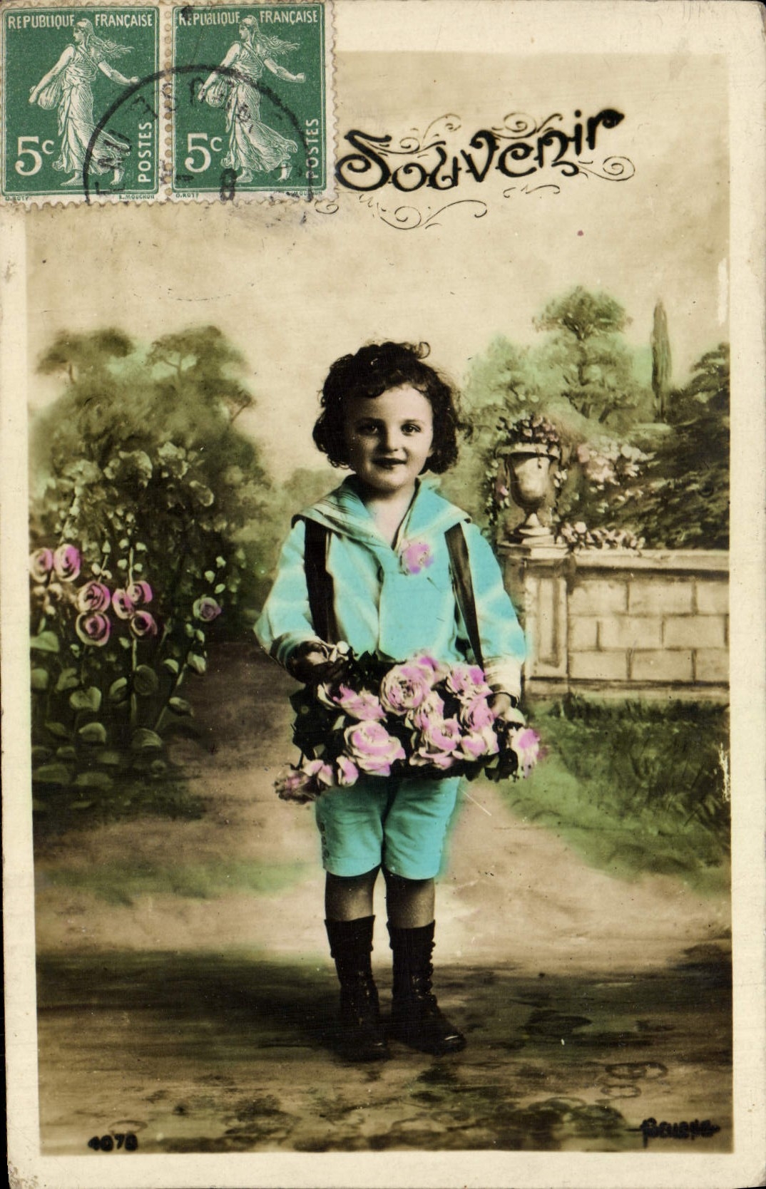 VINTAGE POSTCARD To remember Child