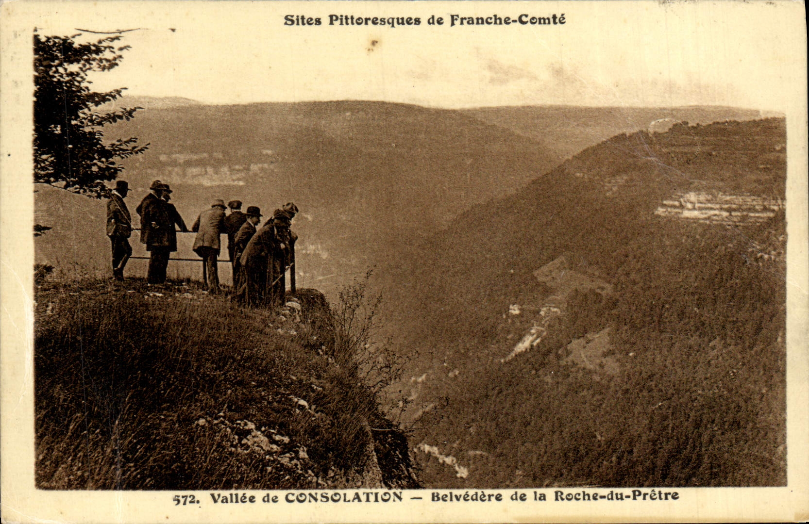 VINTAGE POSTCARD Valley of Consolation View-point of the Rock of the Priest