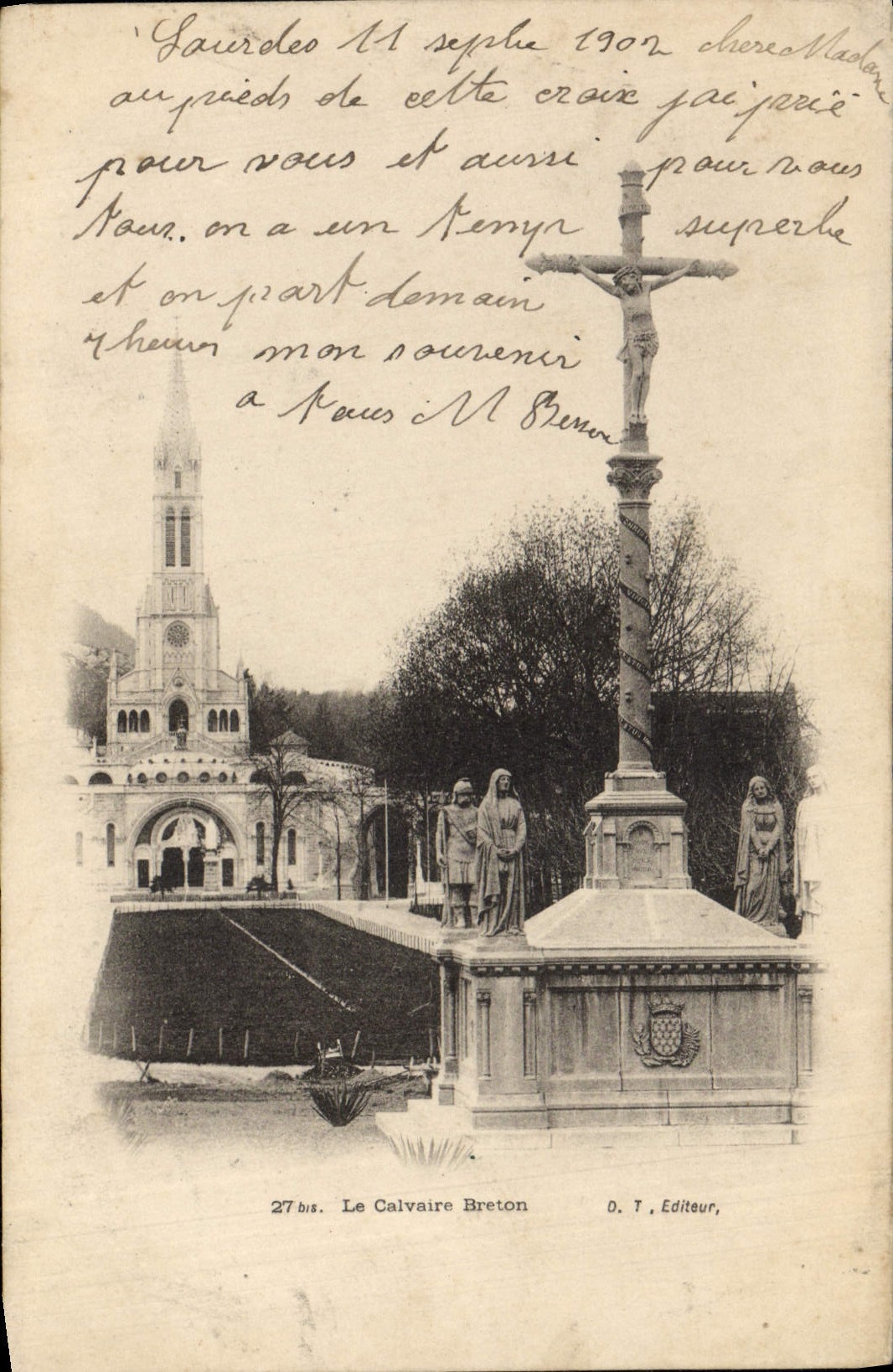 VINTAGE POSTCARD the Breton Martyrdom Doors