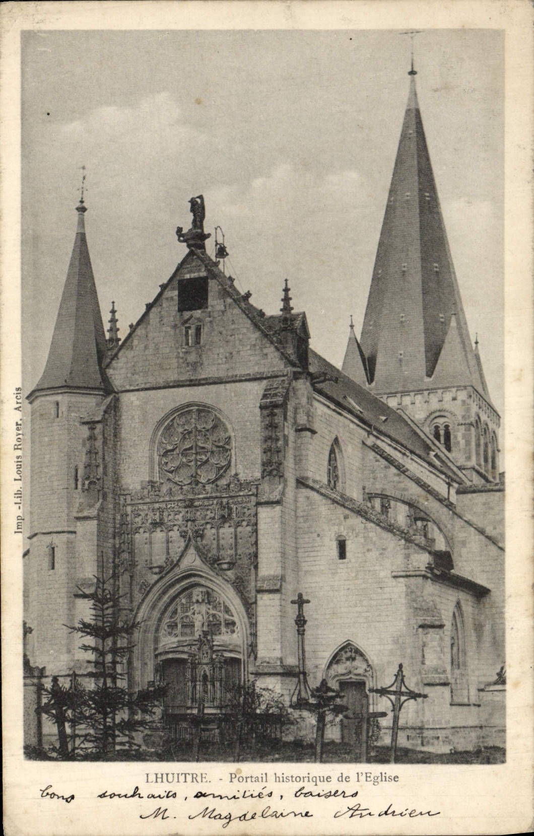 CPA Lhuitre Portail Historique de L'Eglise