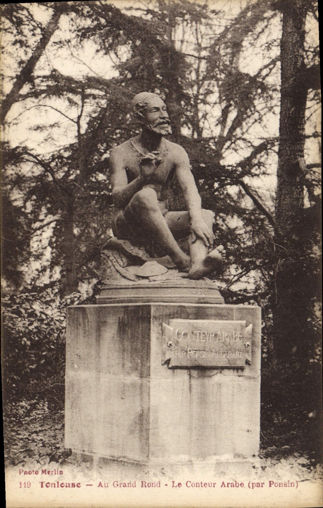 POSTAL Toulouse de la VENDIMIA con el redondo grande el narrador árabe de Ponsin