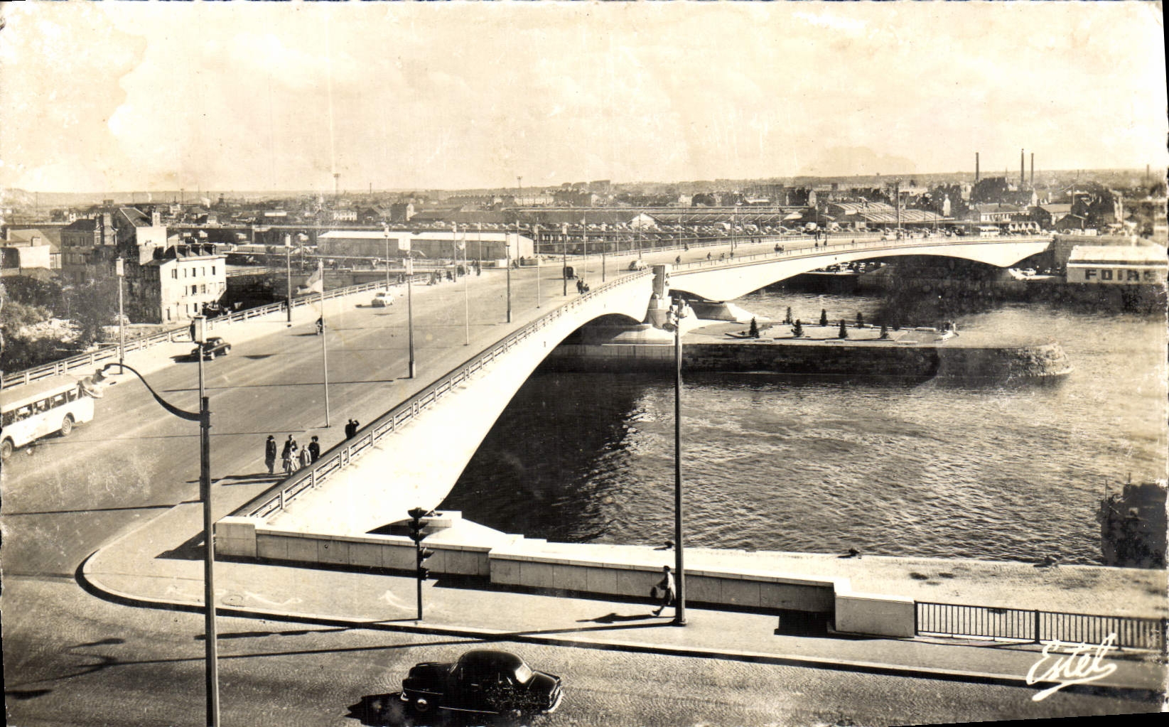 MODERN CARD Rouen the New Bridge Crow