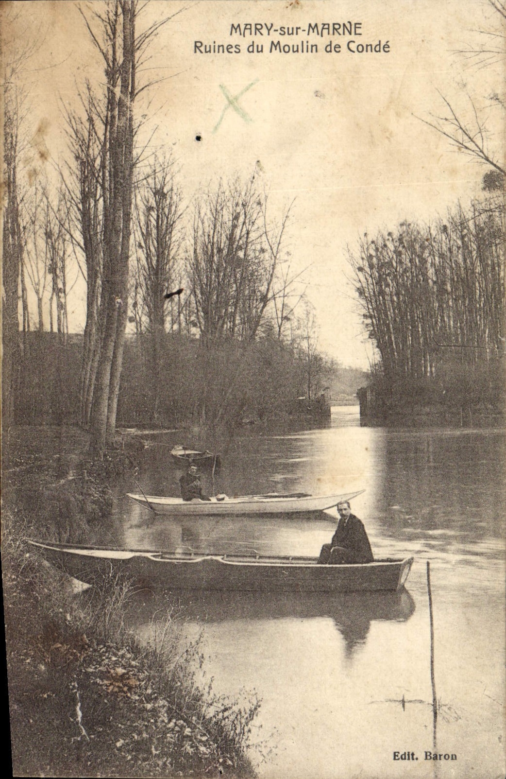 VINTAGE POSTCARD Mary on the Marne Ruins of the Mill of Cop