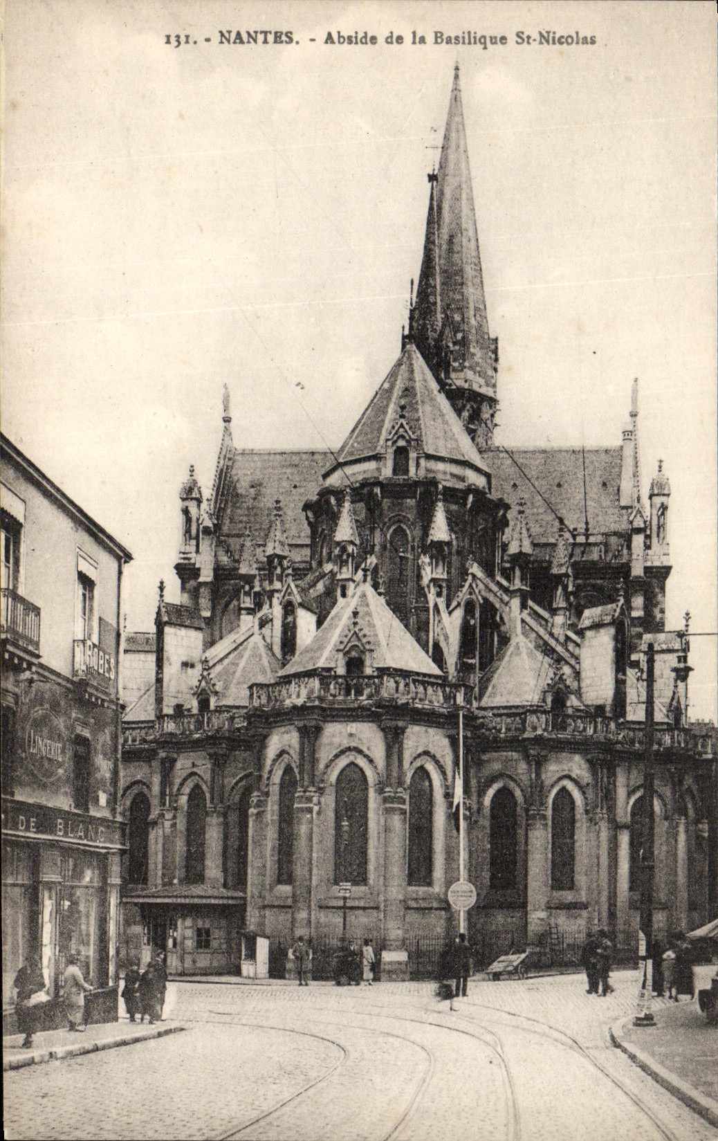 VINTAGE POSTCARD Nantes Apse of the Basilica St Niicolas