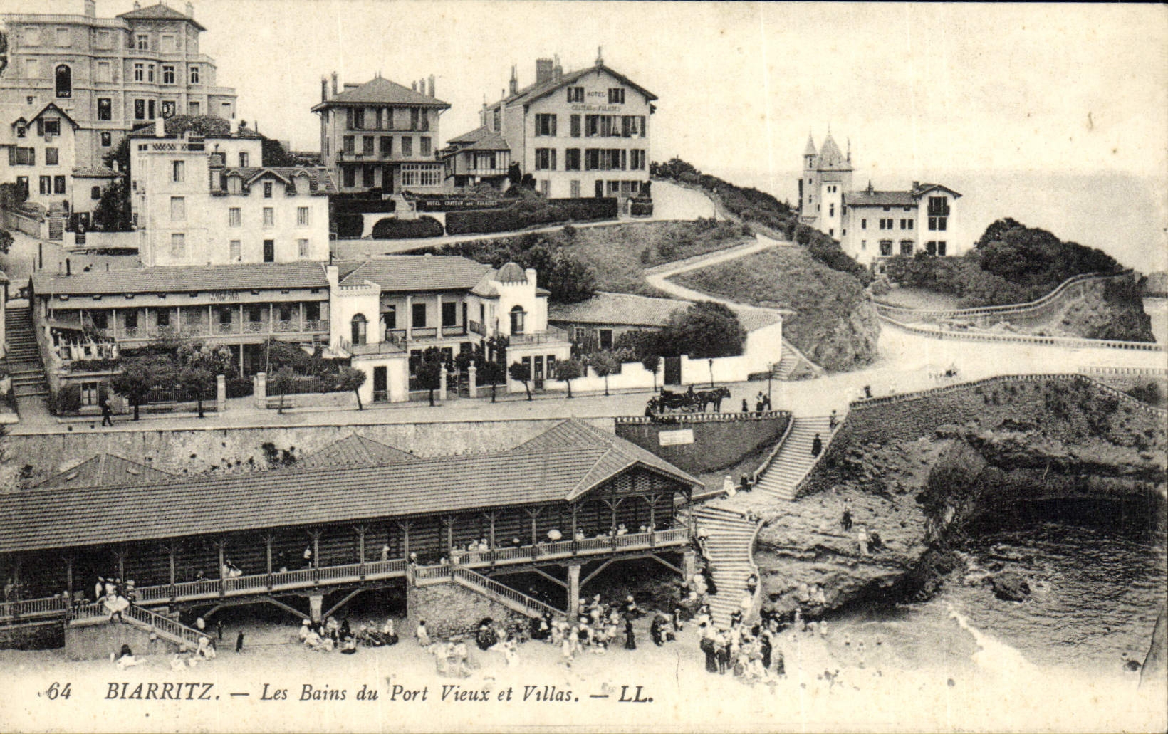 CPA Biarritz Les Bains du Port Vieux et villas