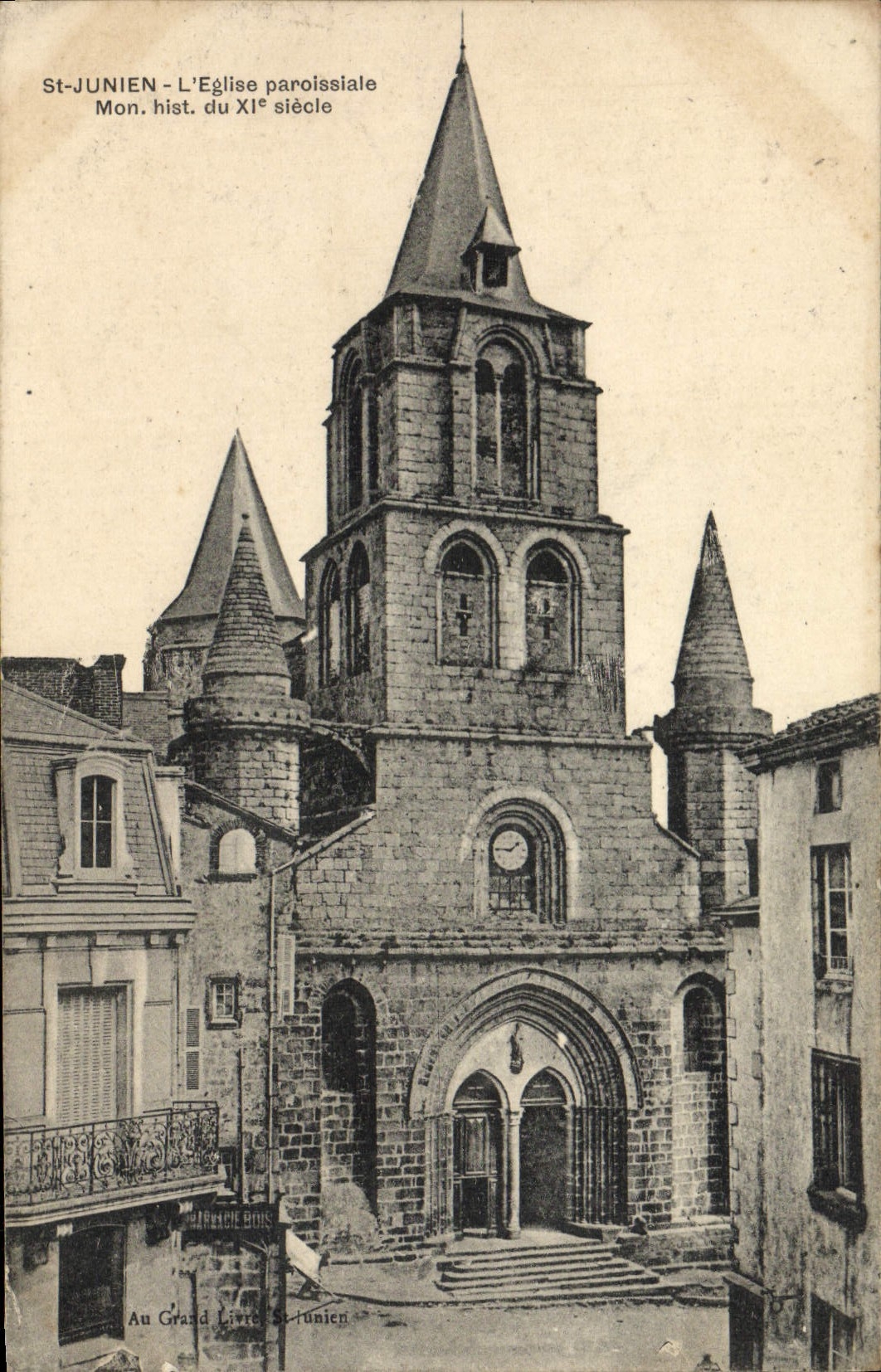 VINTAGE POSTCARD St Junien the Parish church