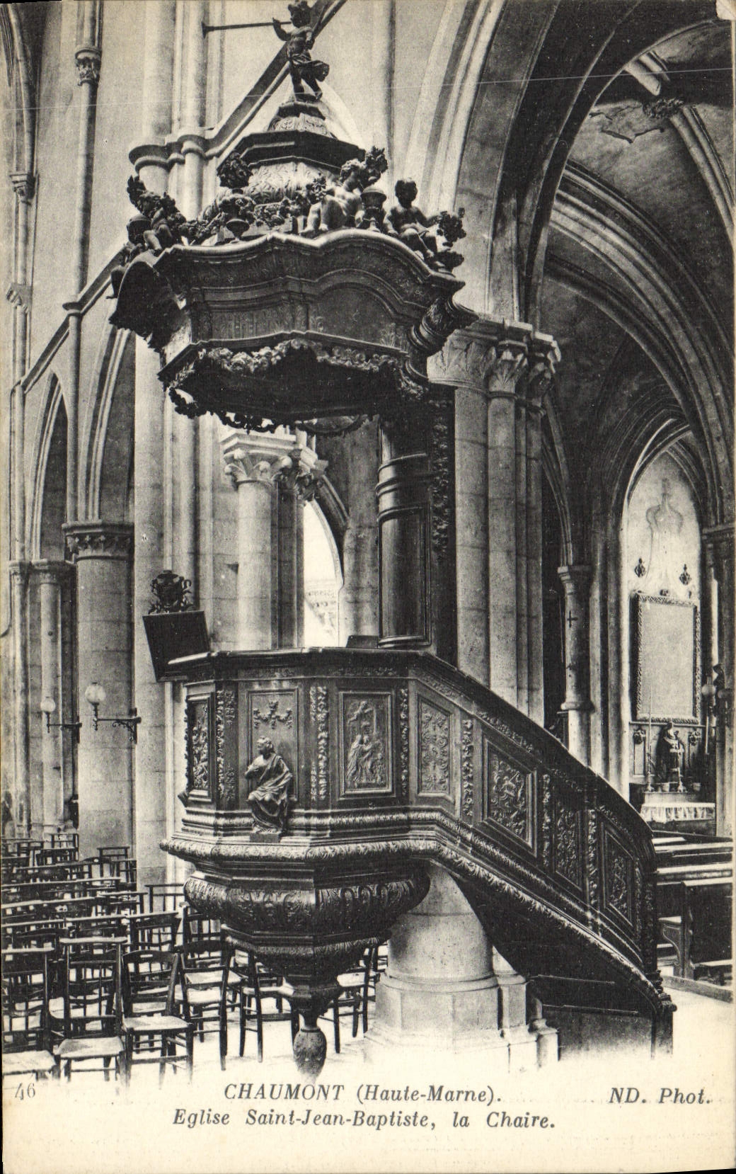 CPA Chaumont Eglise Saint Jean Baptiste La chaire 