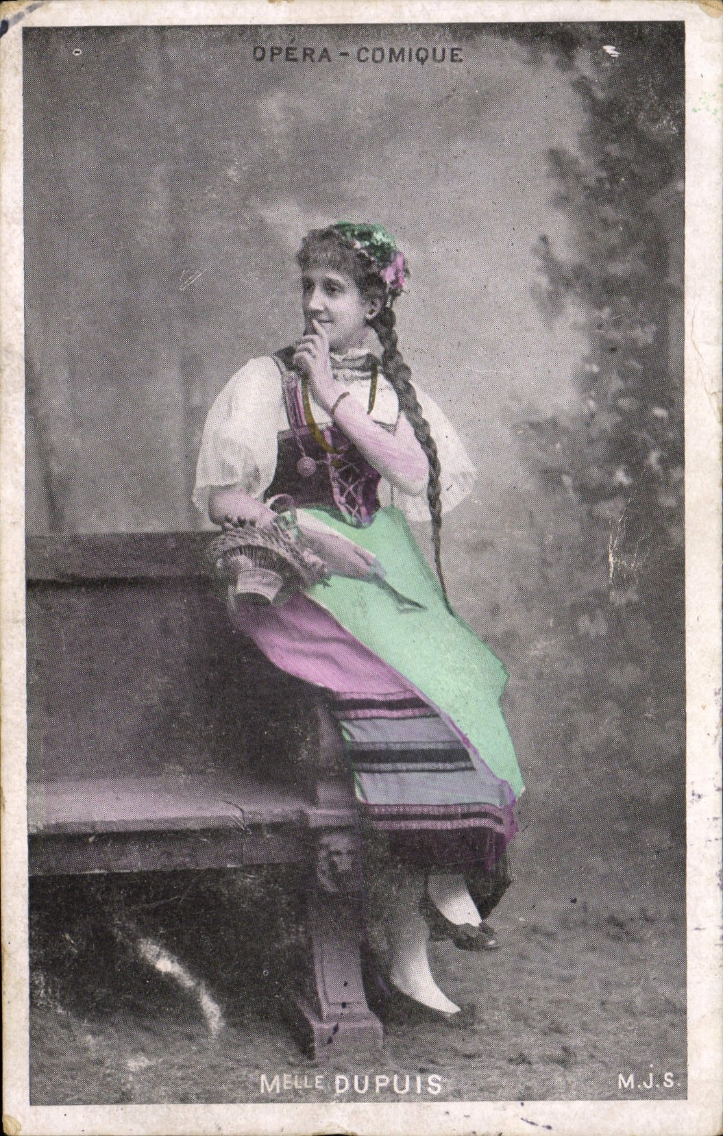 VINTAGE POSTCARD Fantaisie Woman Operated Comic Miss Dupuis