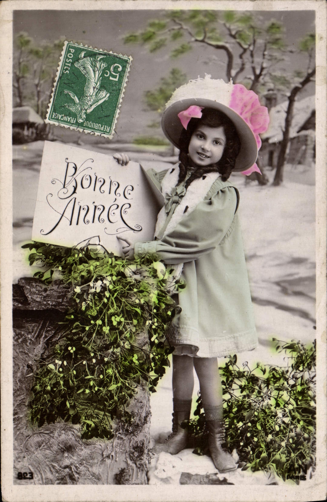 CPA Fantaisie Enfant Bonne Annee